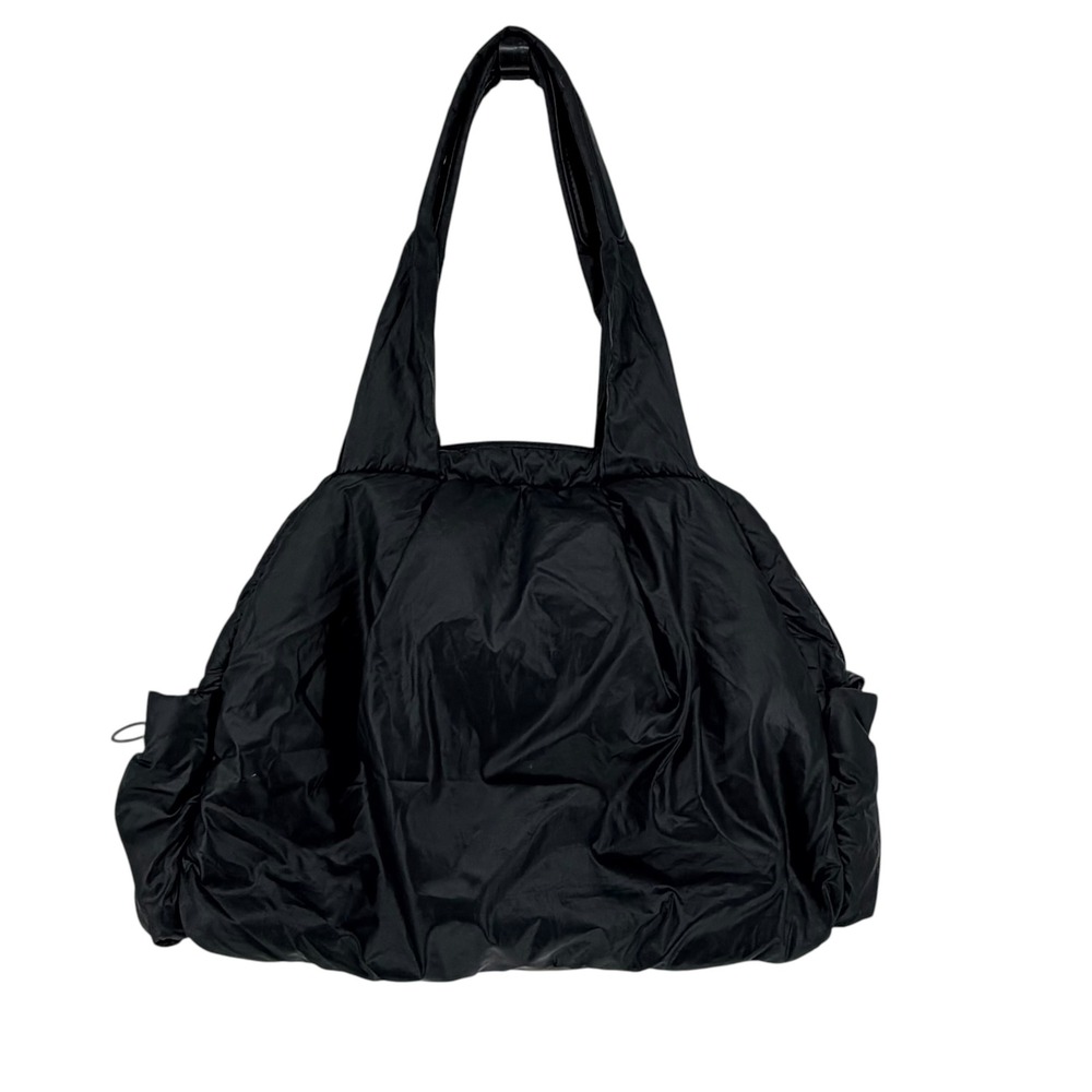 Caraa Cloud Tote Bag Large Black Puffy Nylon Laptop Sleeve Travel Sporty